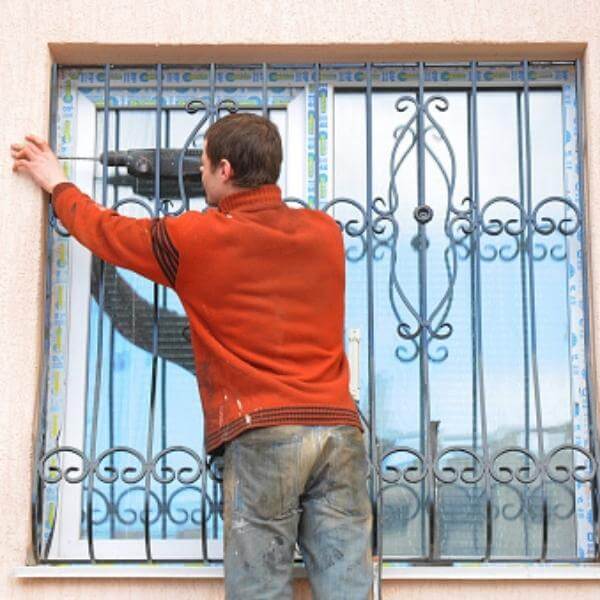 Install window security bars